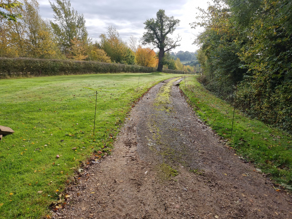 This is a large driveway which is just about to have a tar and chip driveway installed on by Felixstowe Driveway Services